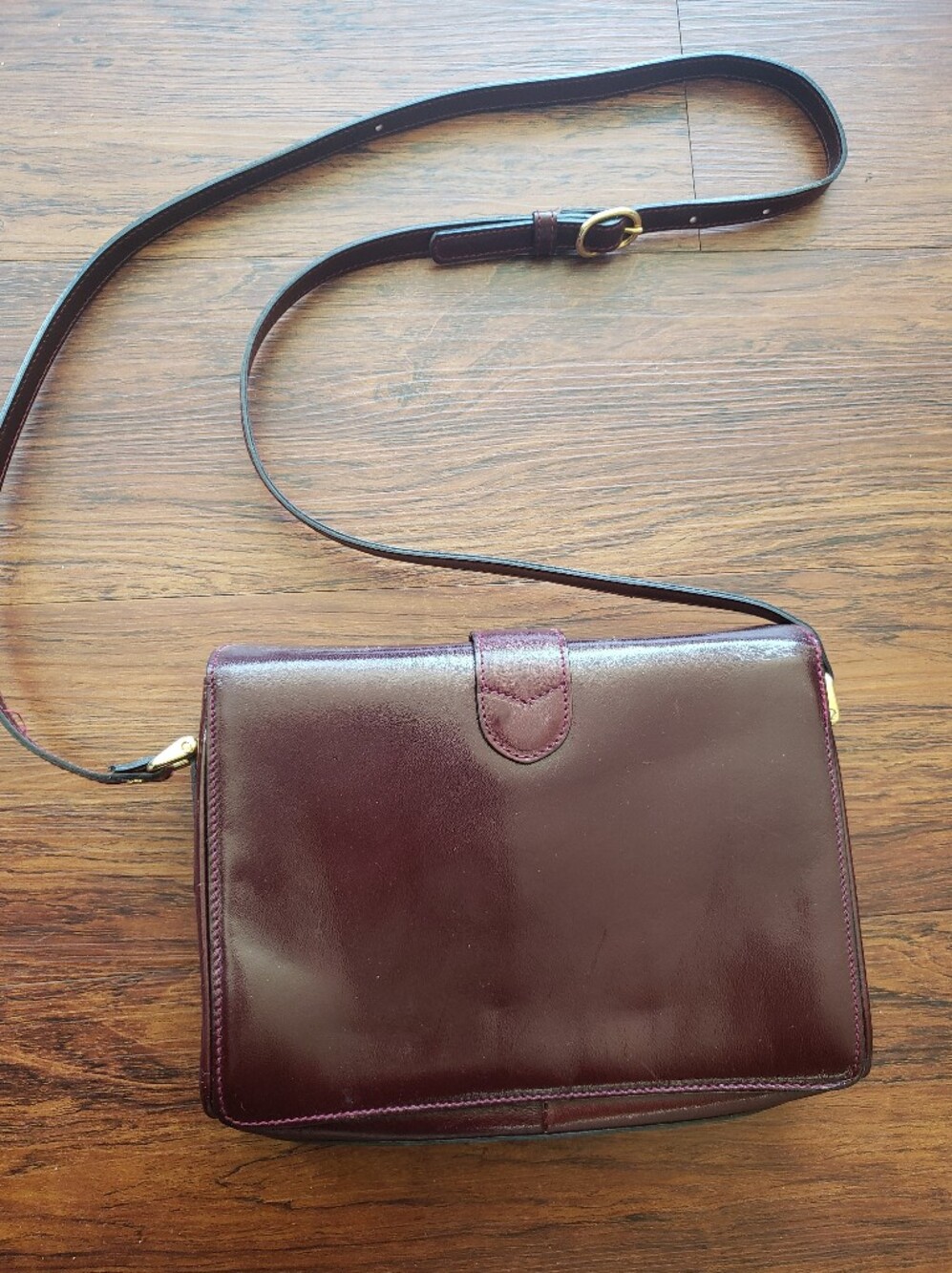 Bally Burgundy Leather Crossbody Bag Vintage Retro Quiet Luxury Designer - Picture 2 of 4